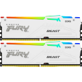 Kit Dual Channel 32 GB (2x16 GB) Kingston FURY Beast DDR5 White RGB