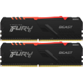 Kit Dual Channel 16 GB (2x8 GB) Kingston FURY Beast RGB DDR4